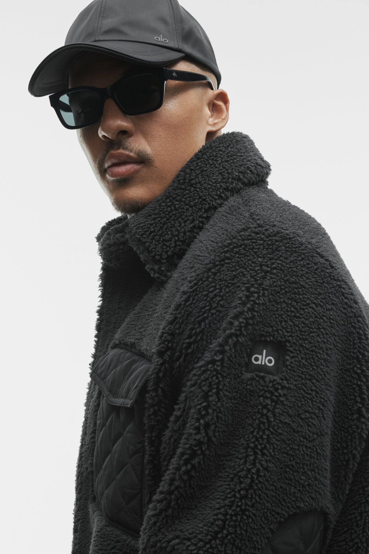 Sherpa Edge Shacket - Black--2
