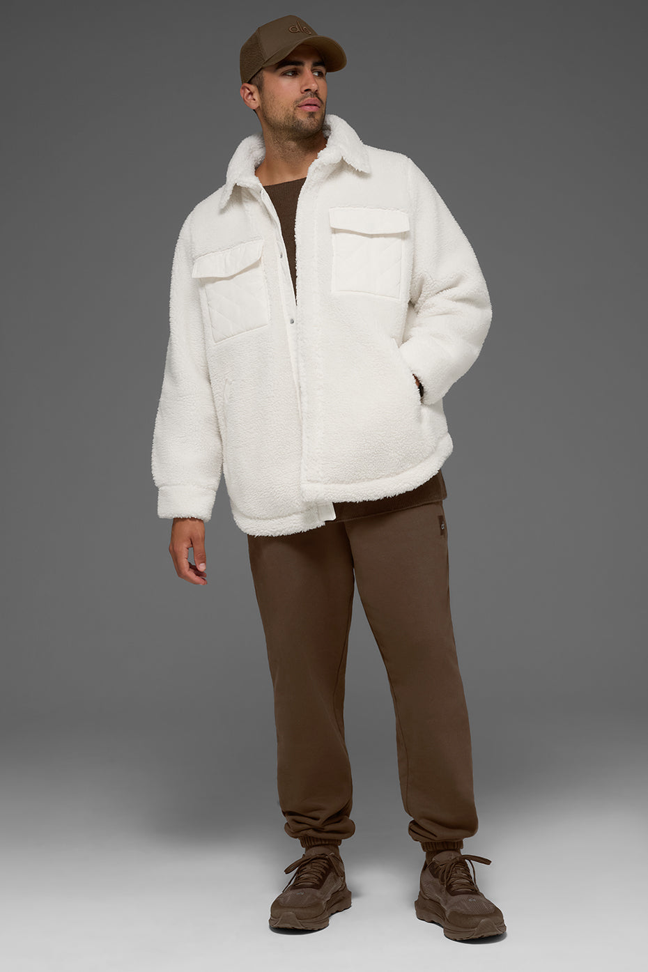 Sherpa Edge Shacket - Ivory--0