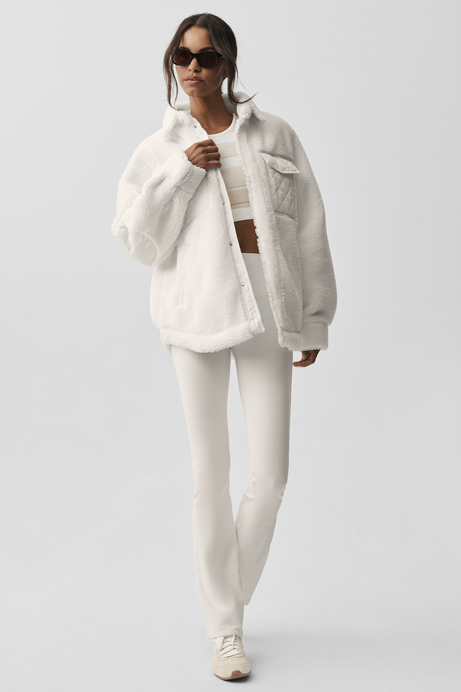 Sherpa Edge Shacket - Ivory--3