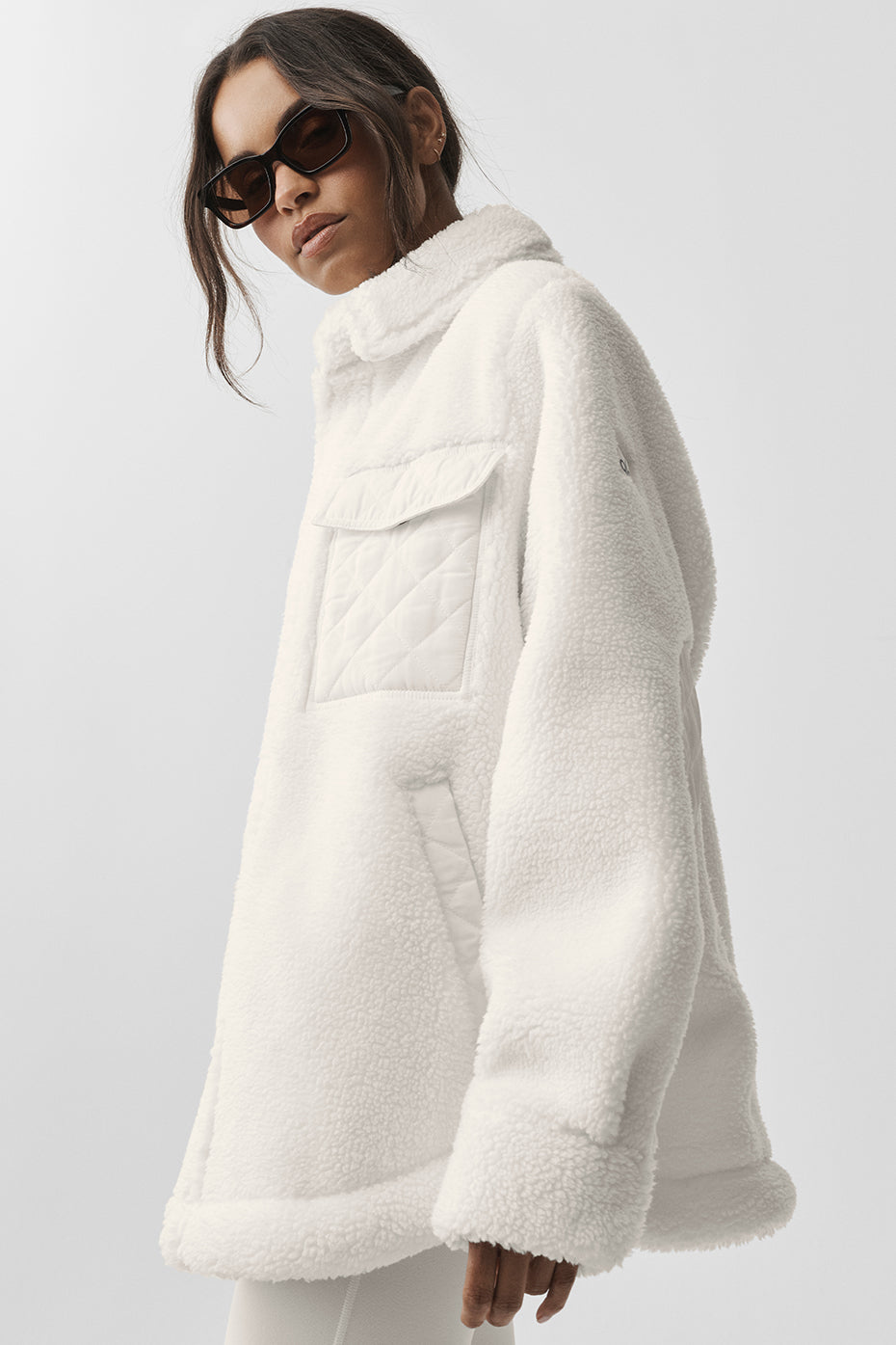 Sherpa Edge Shacket - Ivory--4