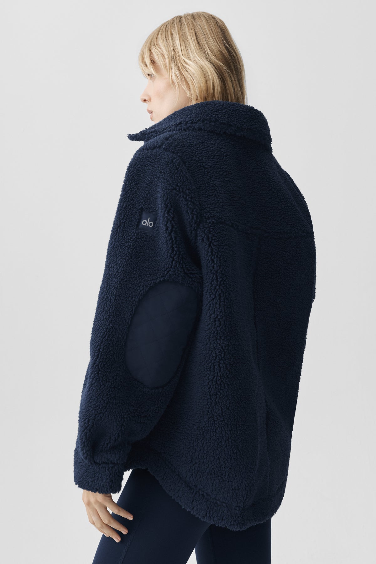 Sherpa Edge Shacket - Navy--1