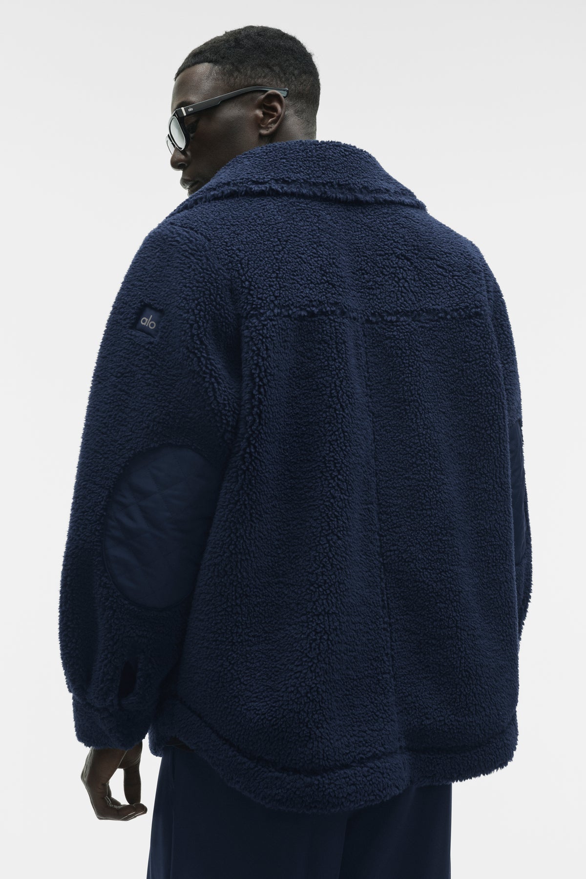 Sherpa Edge Shacket - Navy--1
