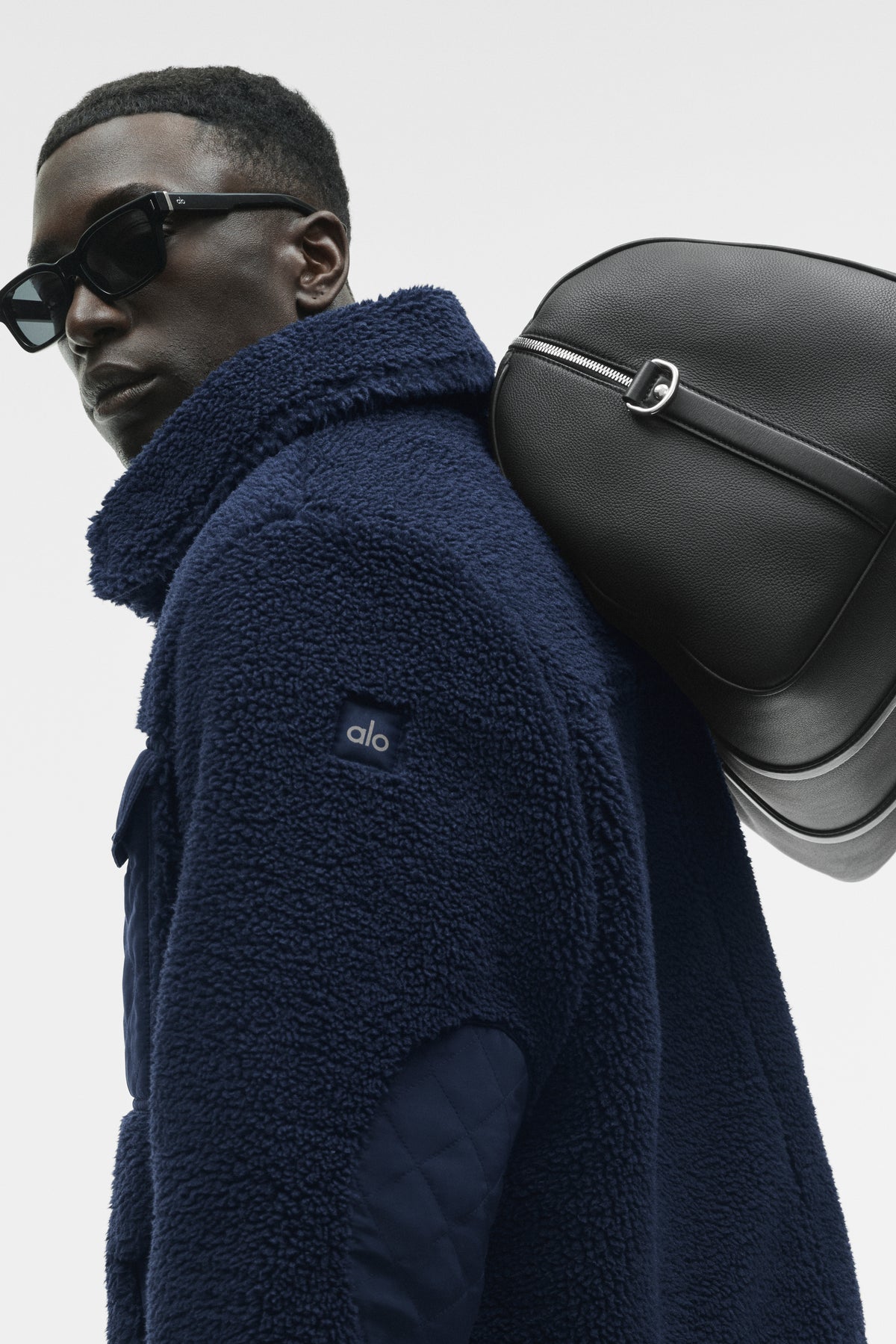 Sherpa Edge Shacket - Navy--2