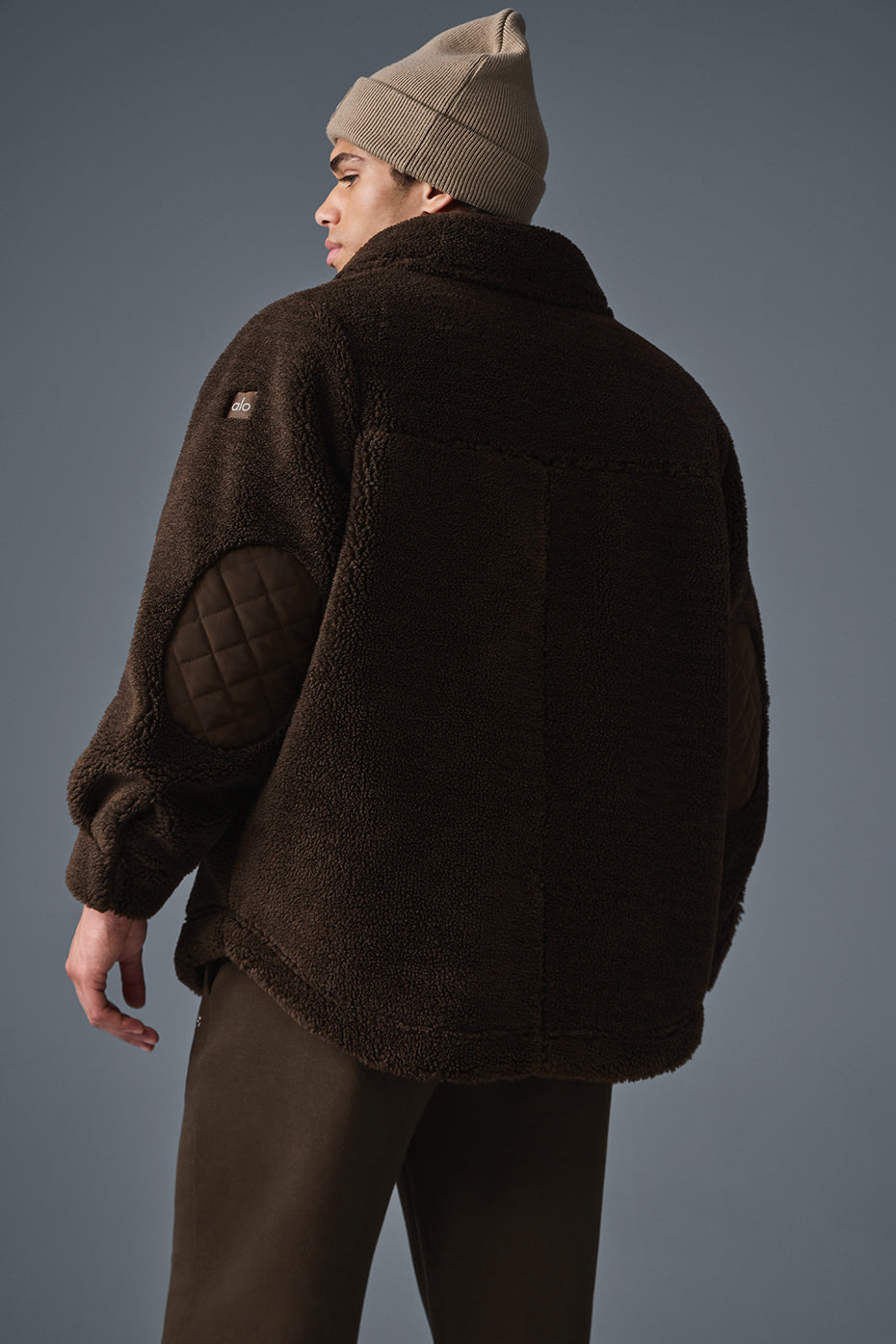 Sherpa Edge Shacket - Espresso--1