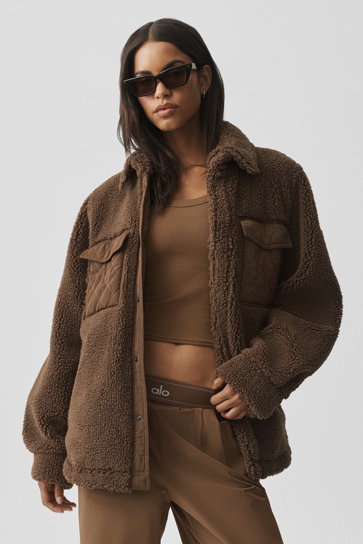 Sherpa Edge Shacket - Java Brown--2