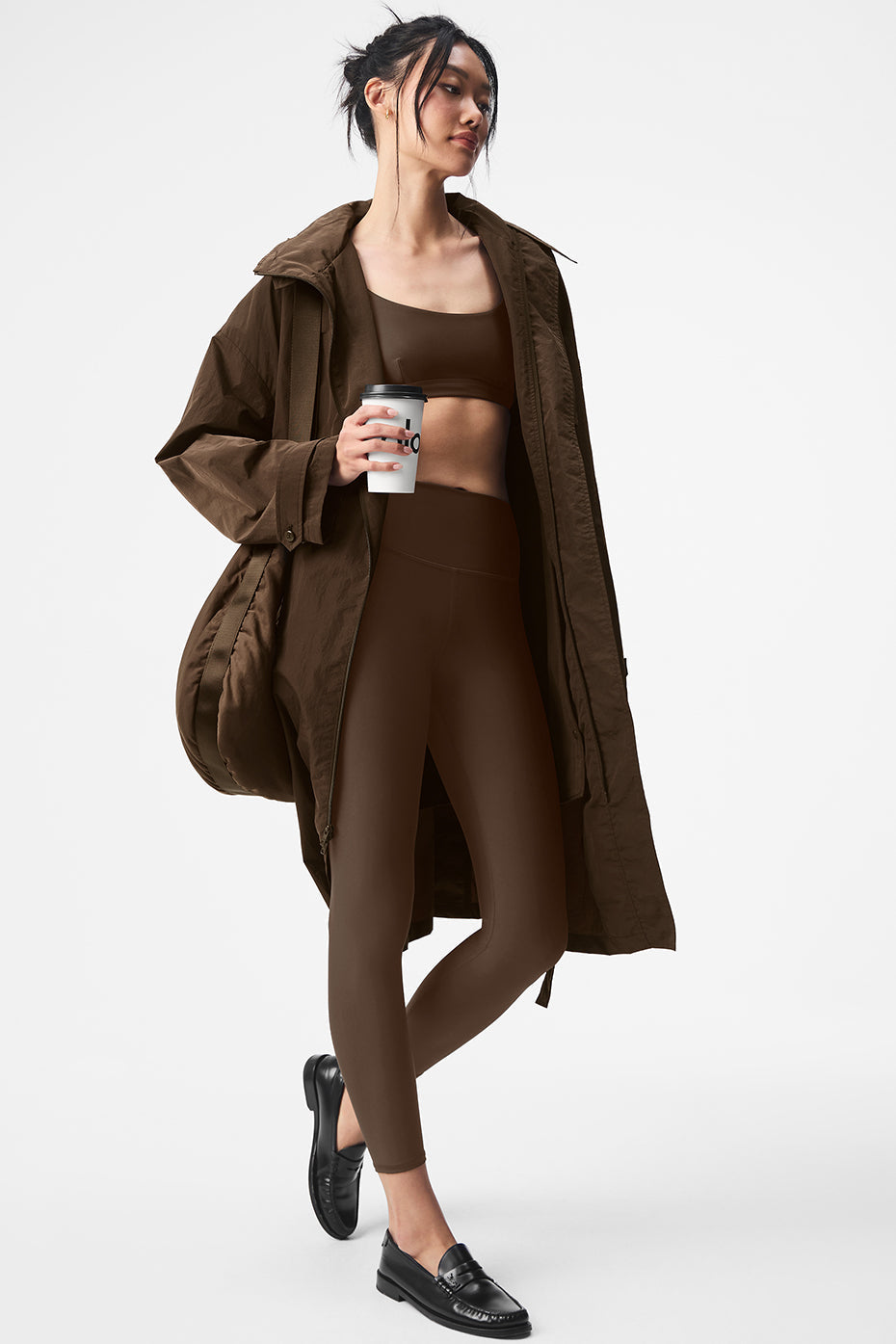 Crinkle On The Move Trench - Espresso--4