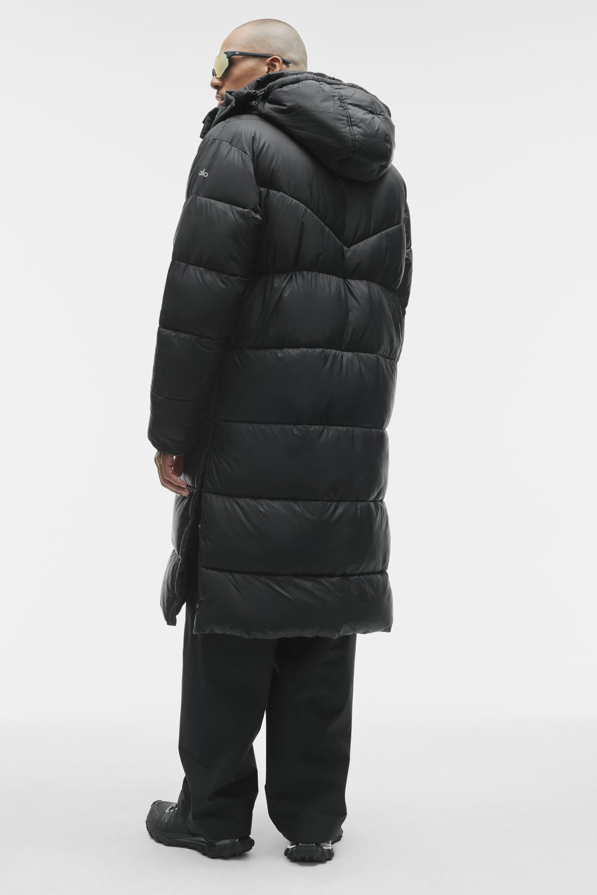 Gold Rush Puffer Trench - Black--1
