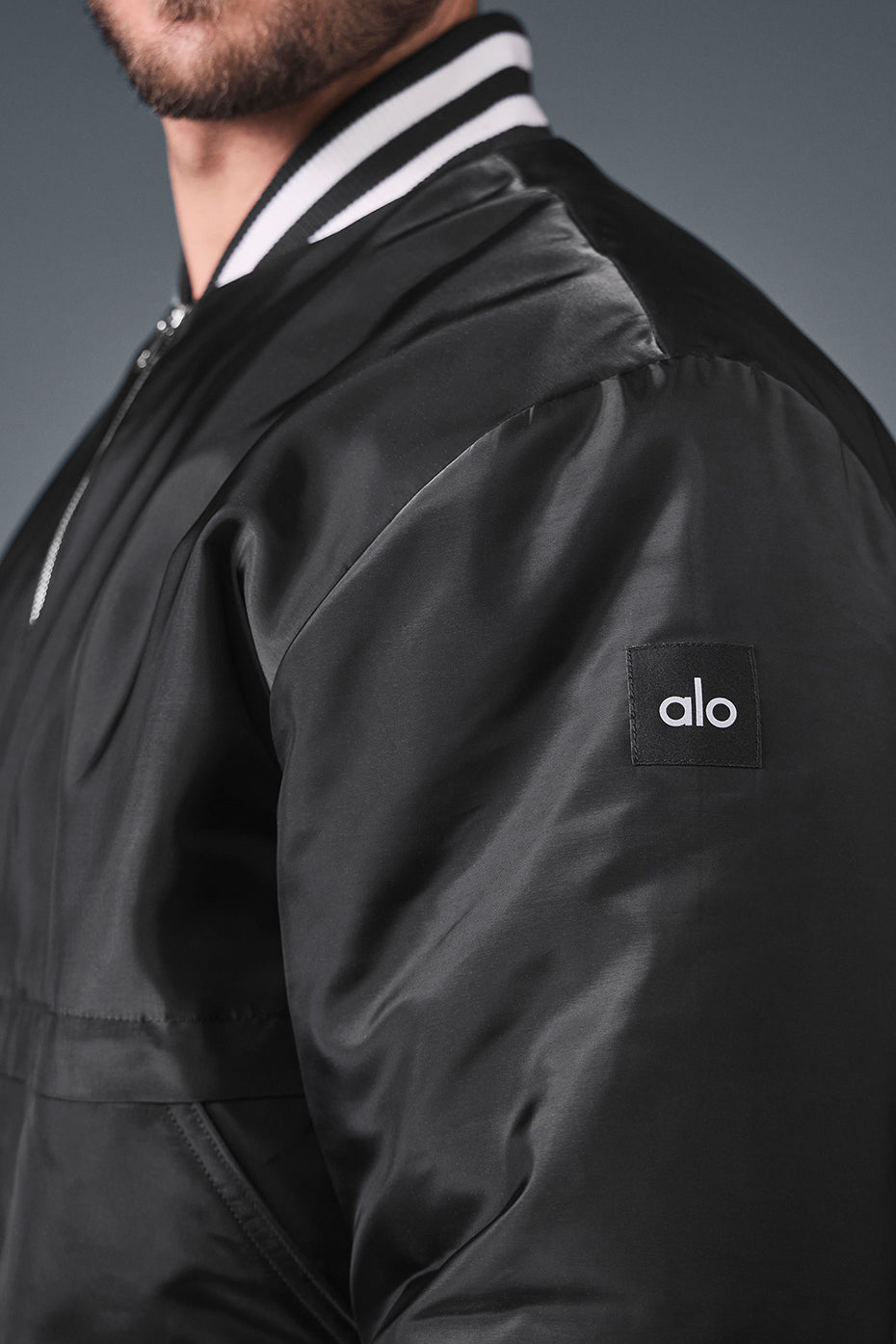 Afterglow Varsity Jacket - Black--2