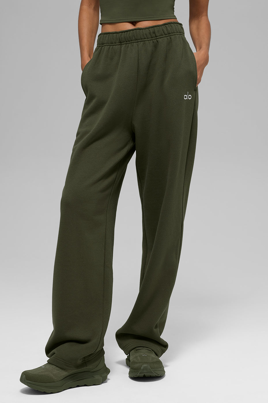 Accolade Straight Leg Sweatpant - Green Olive--0