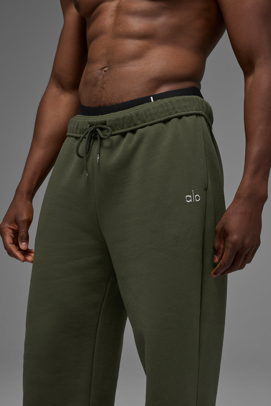 Accolade Straight Leg Sweatpant - Green Olive--3