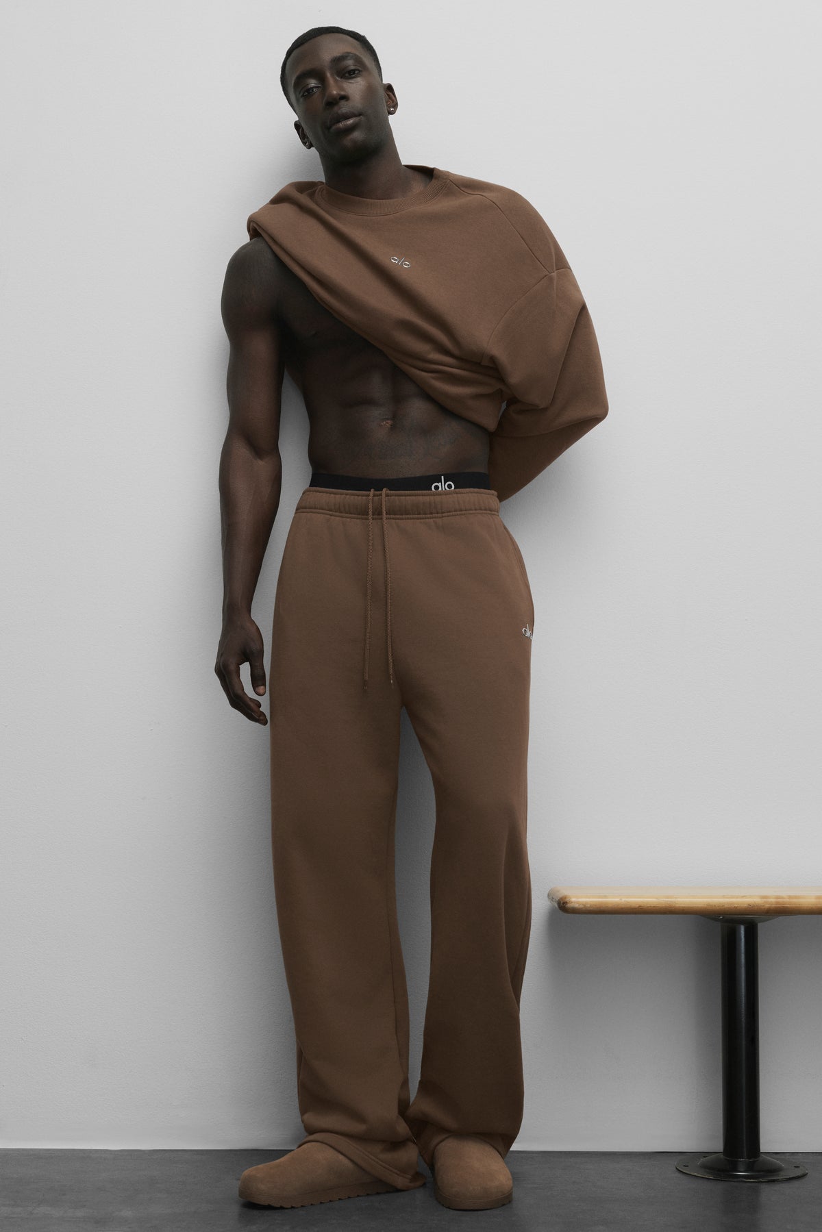 Accolade Straight Leg Sweatpant - Java Brown--0