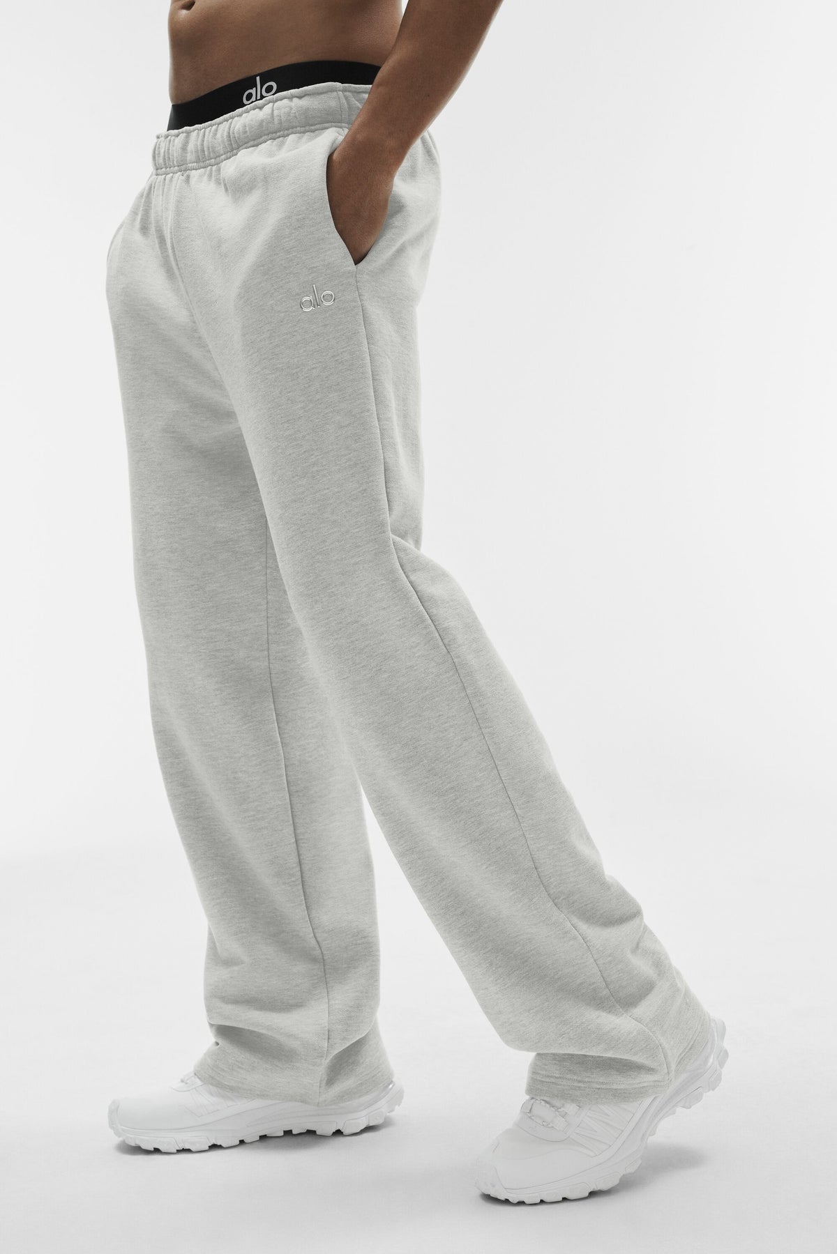 Accolade Straight Leg Sweatpant - White Heather--0