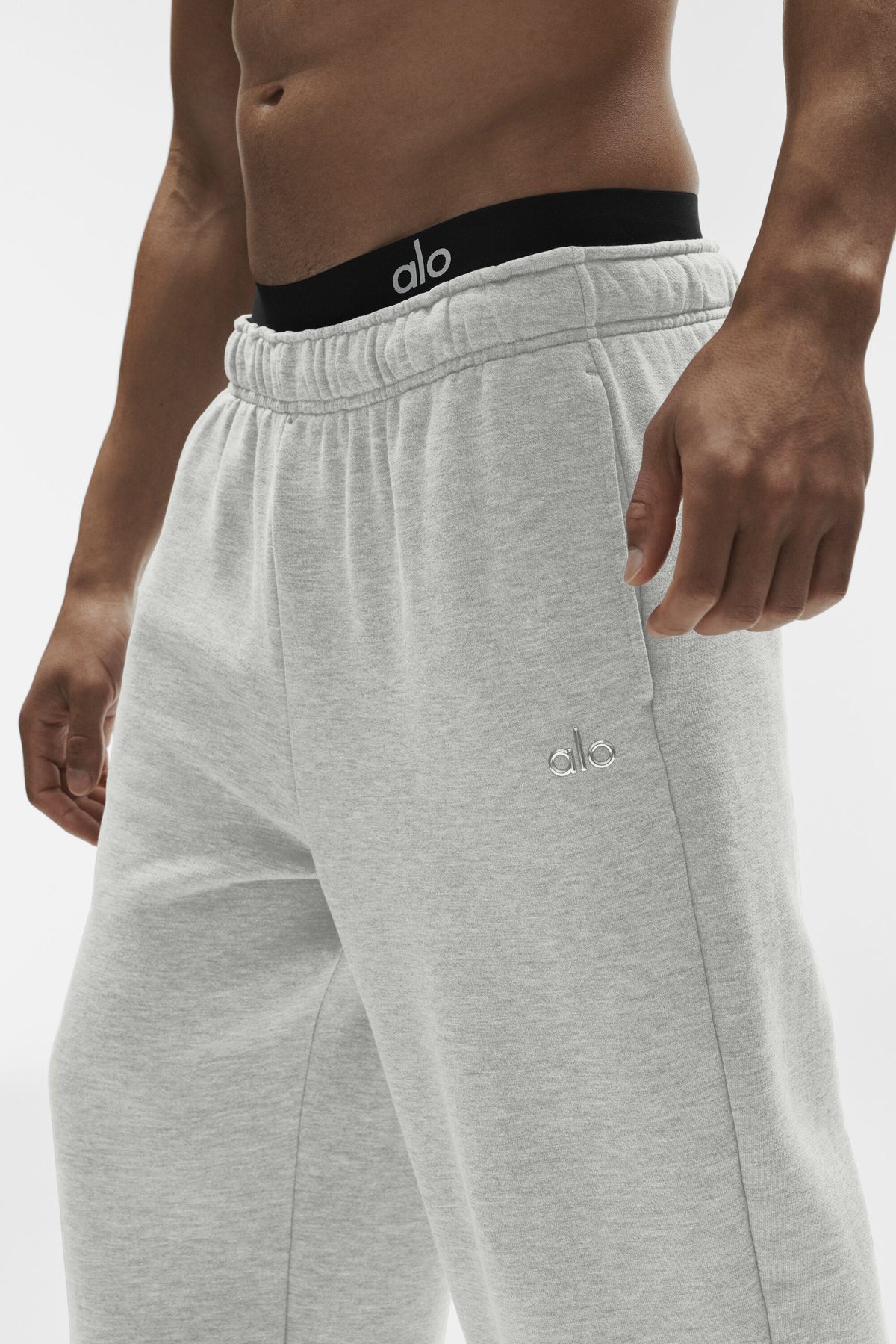Accolade Straight Leg Sweatpant - White Heather--2