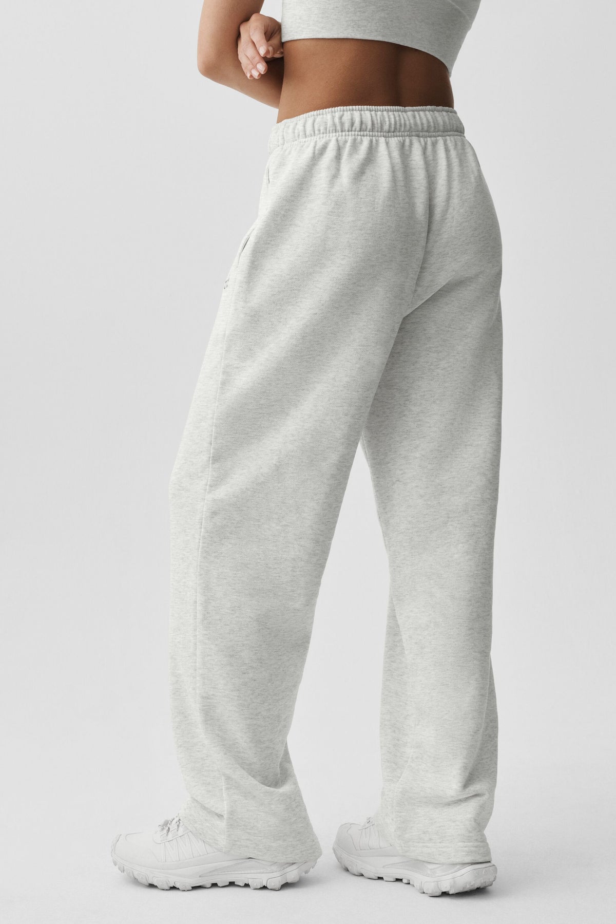 Accolade Straight Leg Sweatpant - White Heather--1