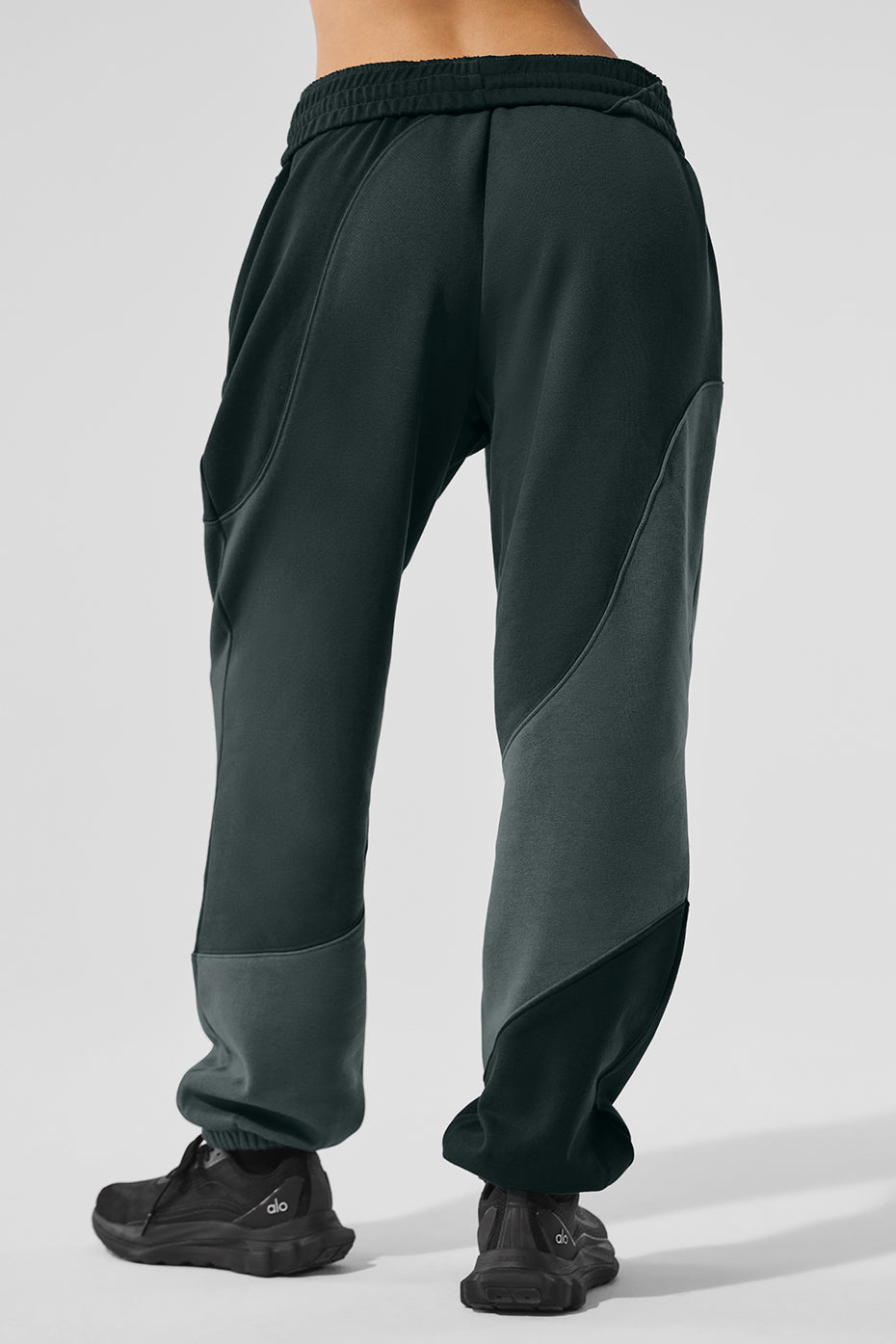Make Waves Sweatpant - Charcoal Green Tonal--1
