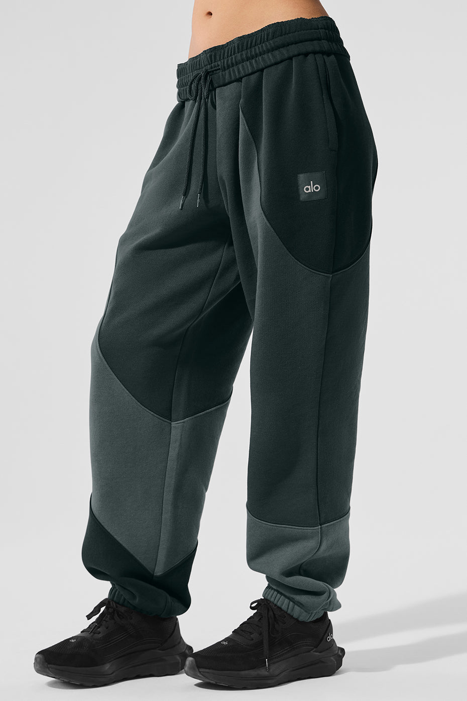 Make Waves Sweatpant - Charcoal Green Tonal--2