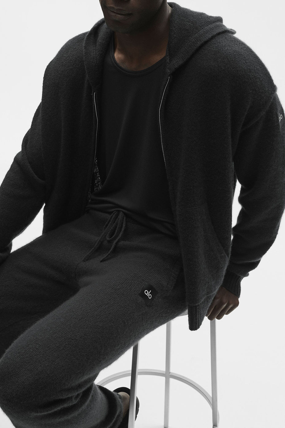 Wool Cashmere New Class Sweatpant - Black--2