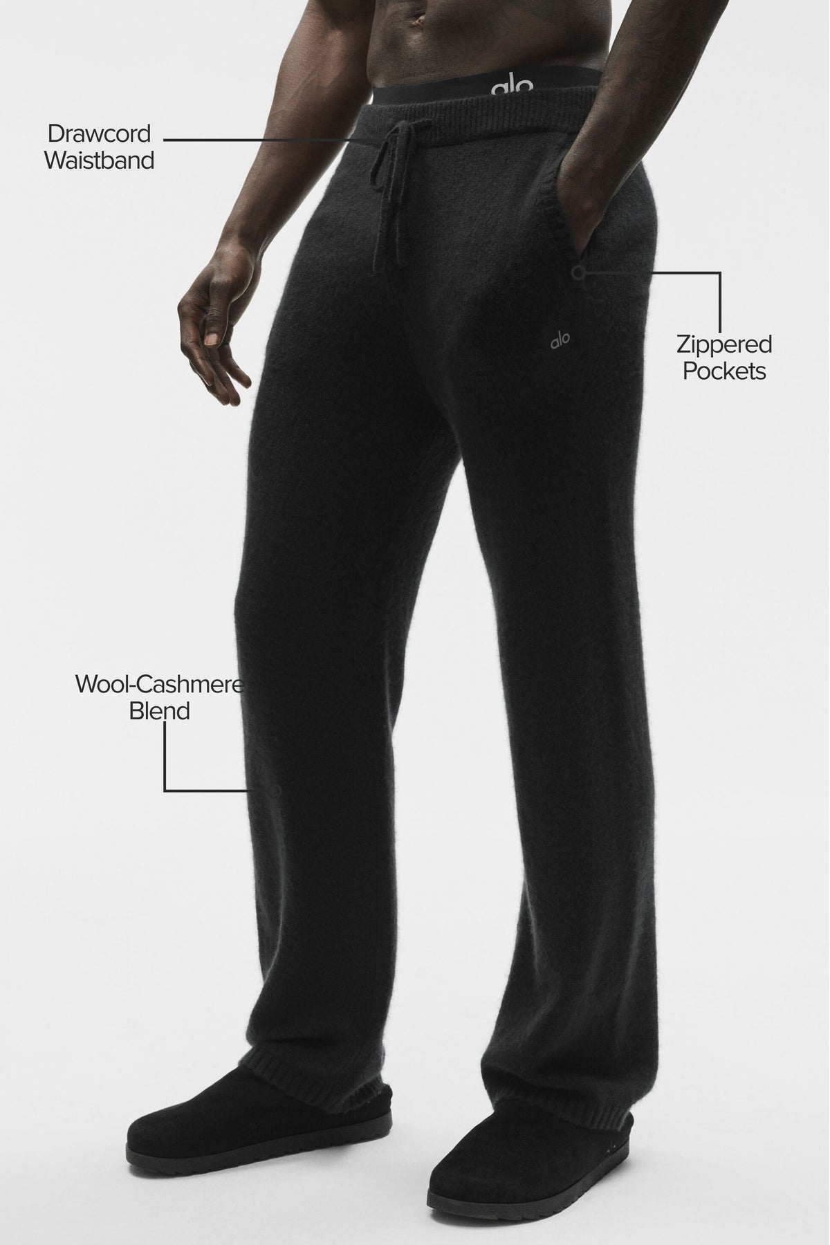 Wool Cashmere New Class Sweatpant - Black--1