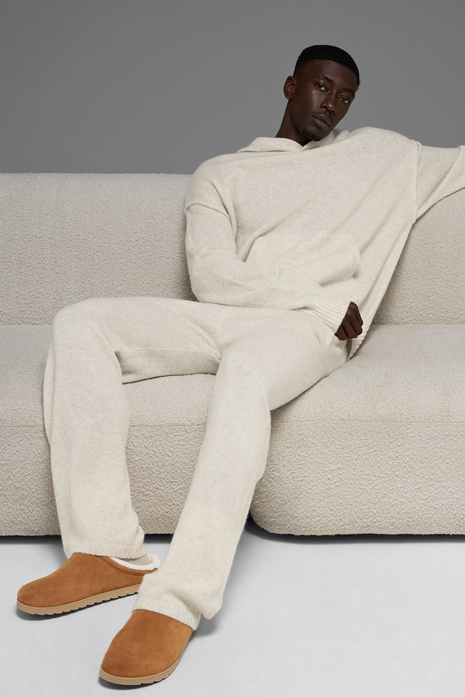 Wool Cashmere New Class Sweatpant - Bone Heather--5