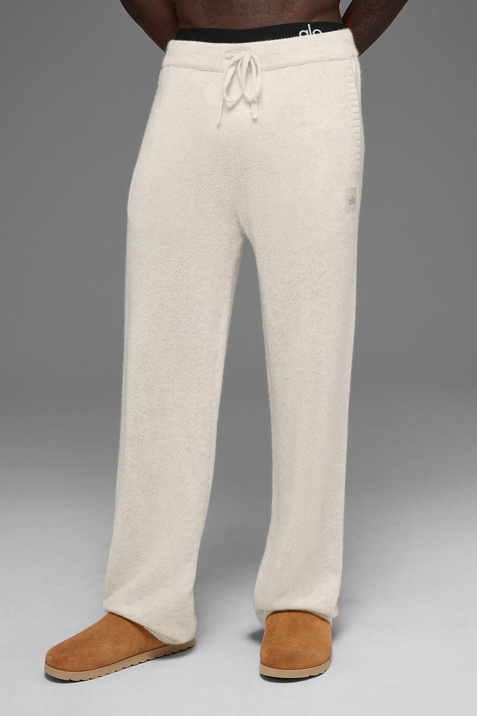 Wool Cashmere New Class Sweatpant - Bone Heather--0