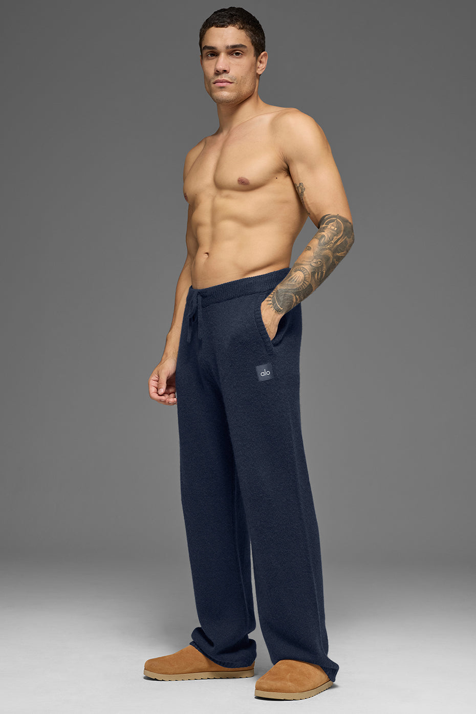 Wool Cashmere New Class Sweatpant - Navy--4