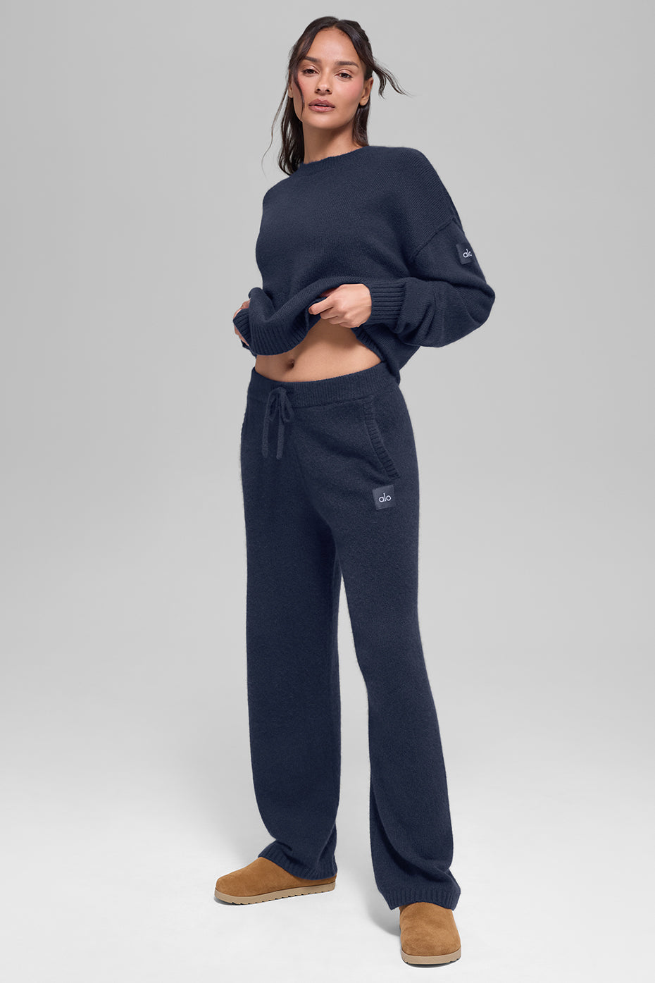 Wool Cashmere New Class Sweatpant - Navy--3