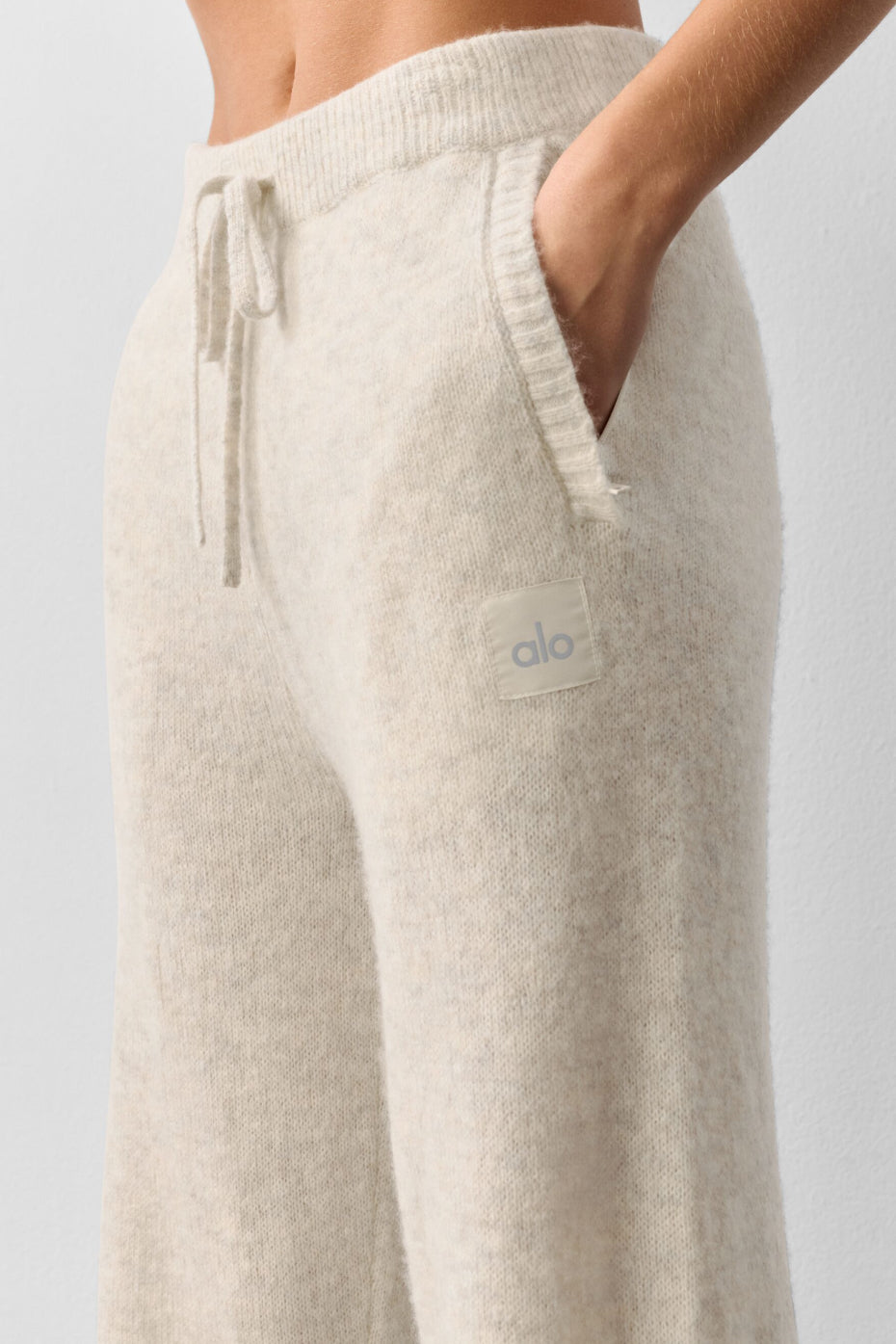 Wool Cashmere New Class Sweatpant - Oatmeal Heather--1