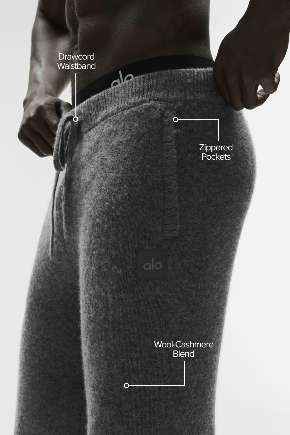 Wool Cashmere New Class Sweatpant - Platinum Grey--1