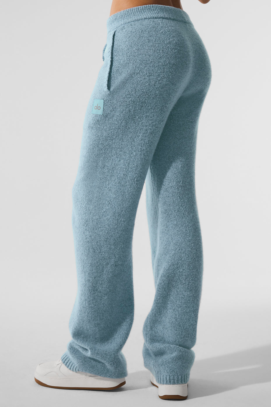 Wool Cashmere New Class Sweatpant - Celestial Blue Granite Heather--3