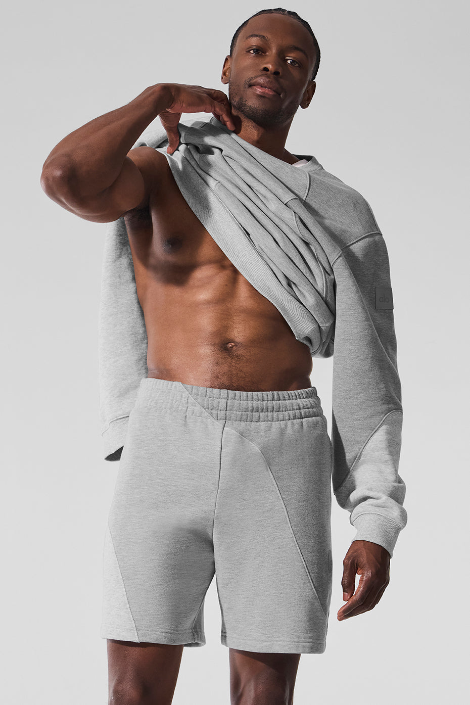 7" Make Waves Short - Athletic Heather Grey Tonal--4