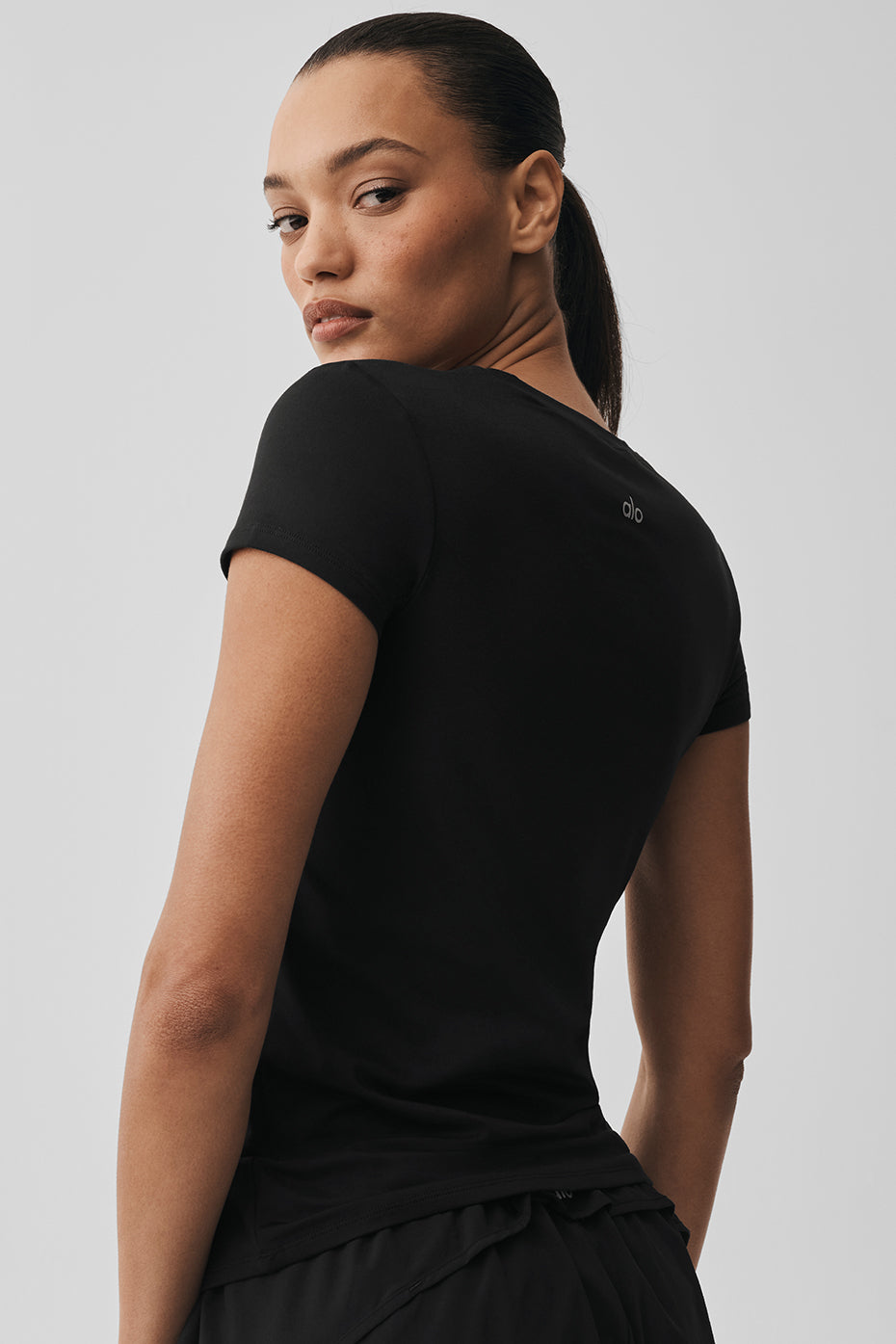 Alosoft Finesse Tee - Black--1