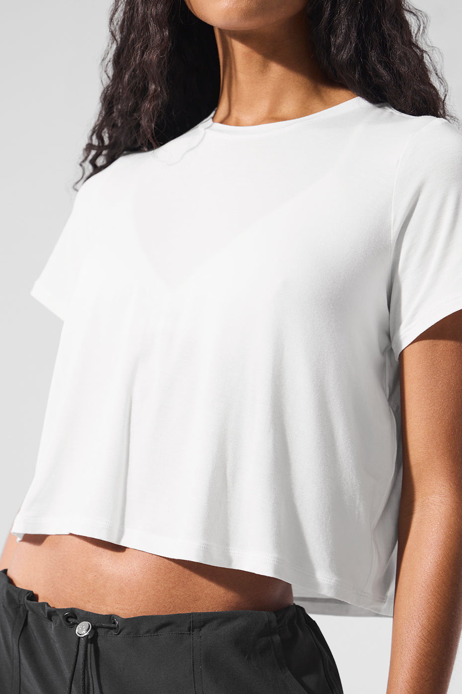Cropped All Day Short Sleeve - White--3