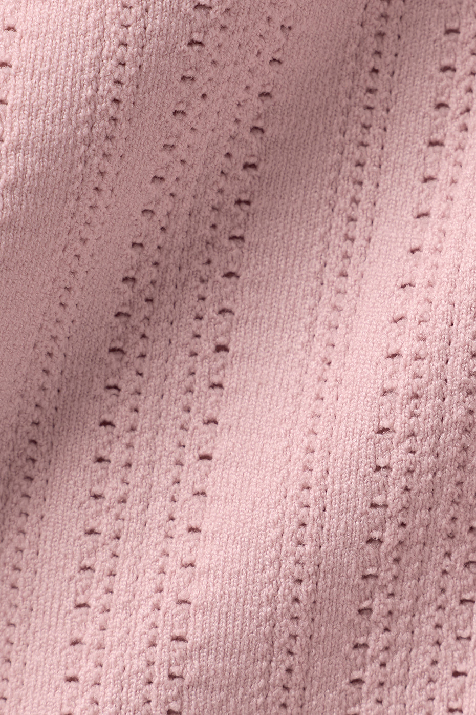 Seamless Pointelle Mock Neck Short Sleeve - Vintage Pink--6