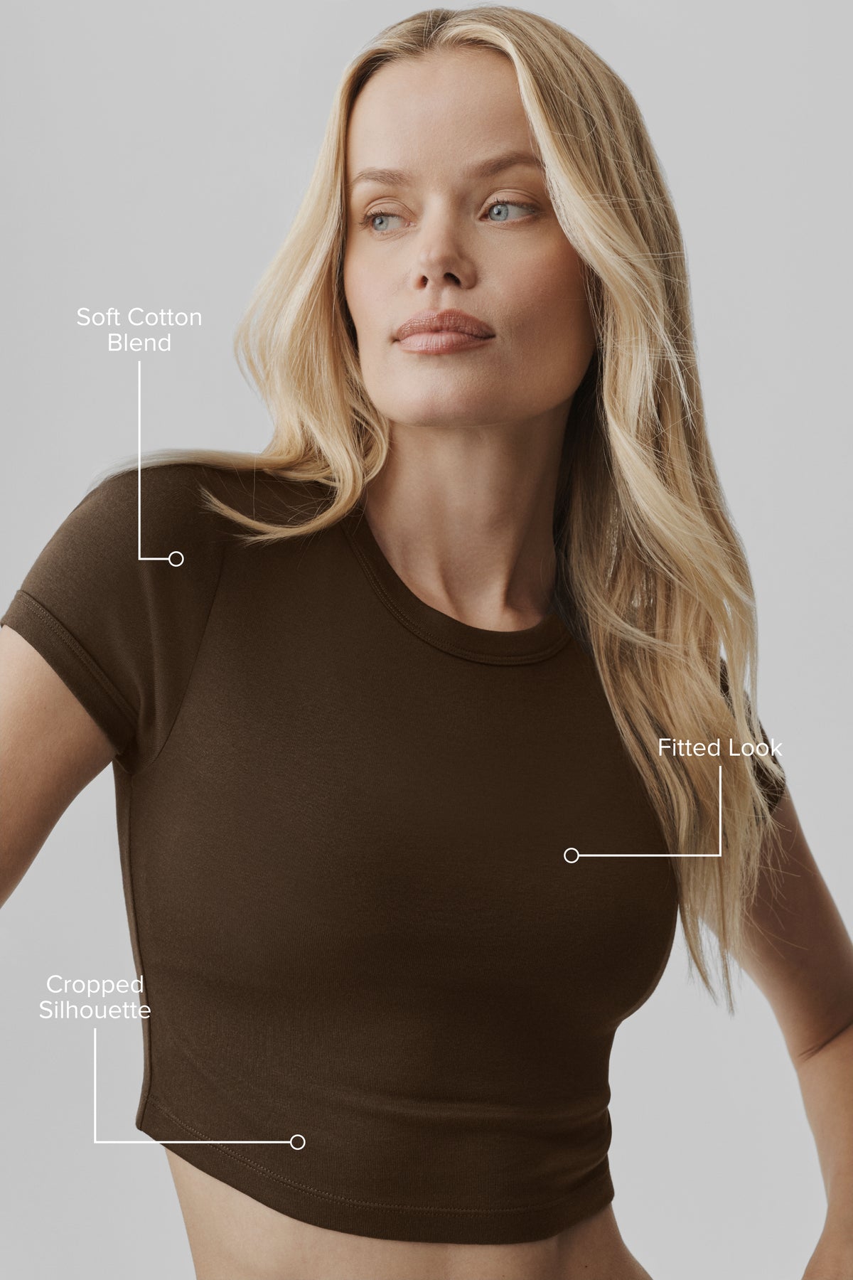 Cropped Timeless Tee - Espresso--1