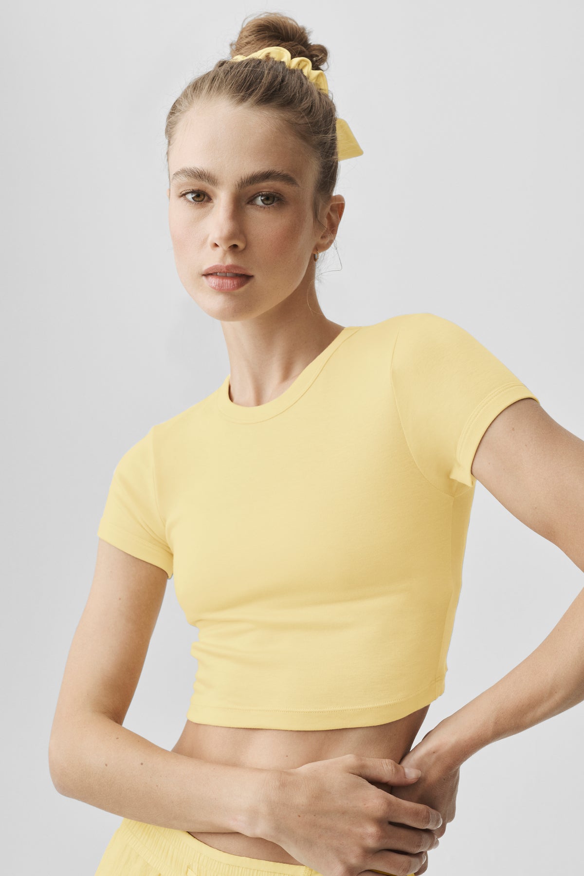 Cropped Timeless Tee - Warm Butter--2