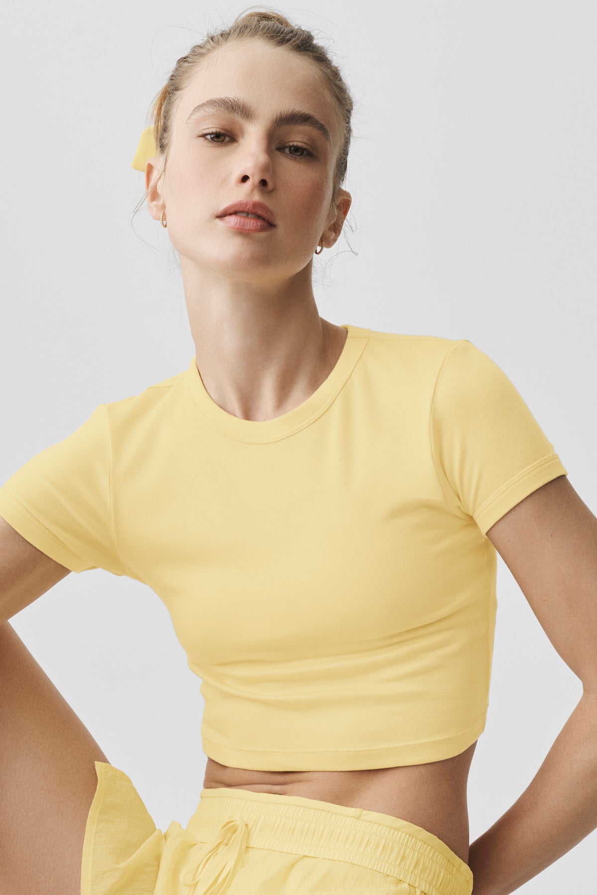 Cropped Timeless Tee - Warm Butter--3