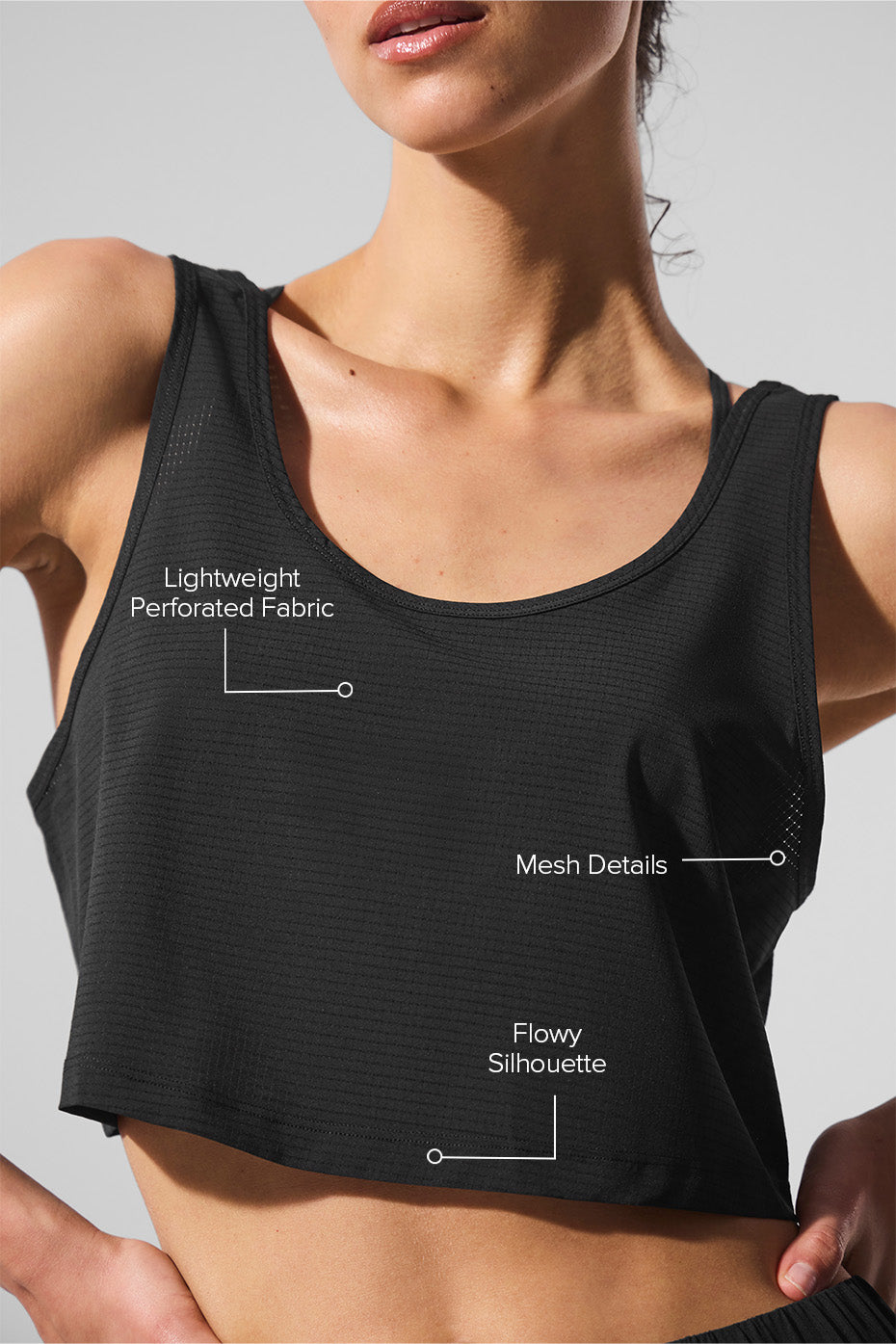 Cropped Sport Star Tank - Black--1