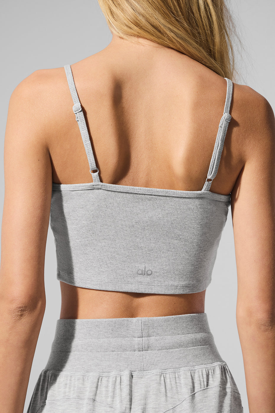 Ribbed Delicate Lounge Tank - Athletic Heather Grey--4