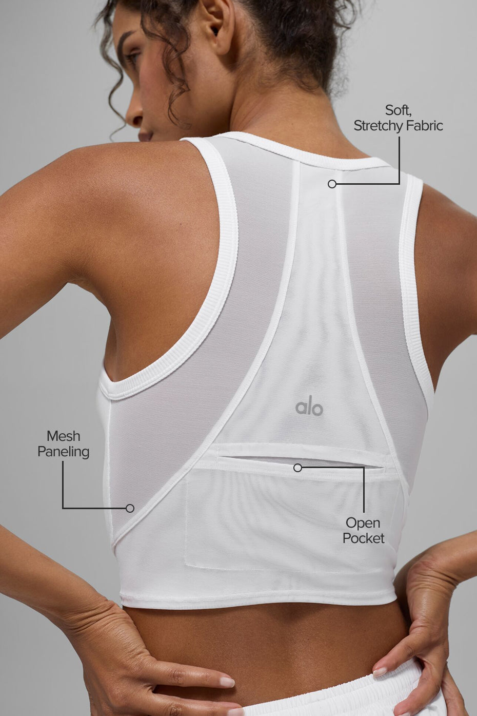 Mesh Front Runner Tank - White--1