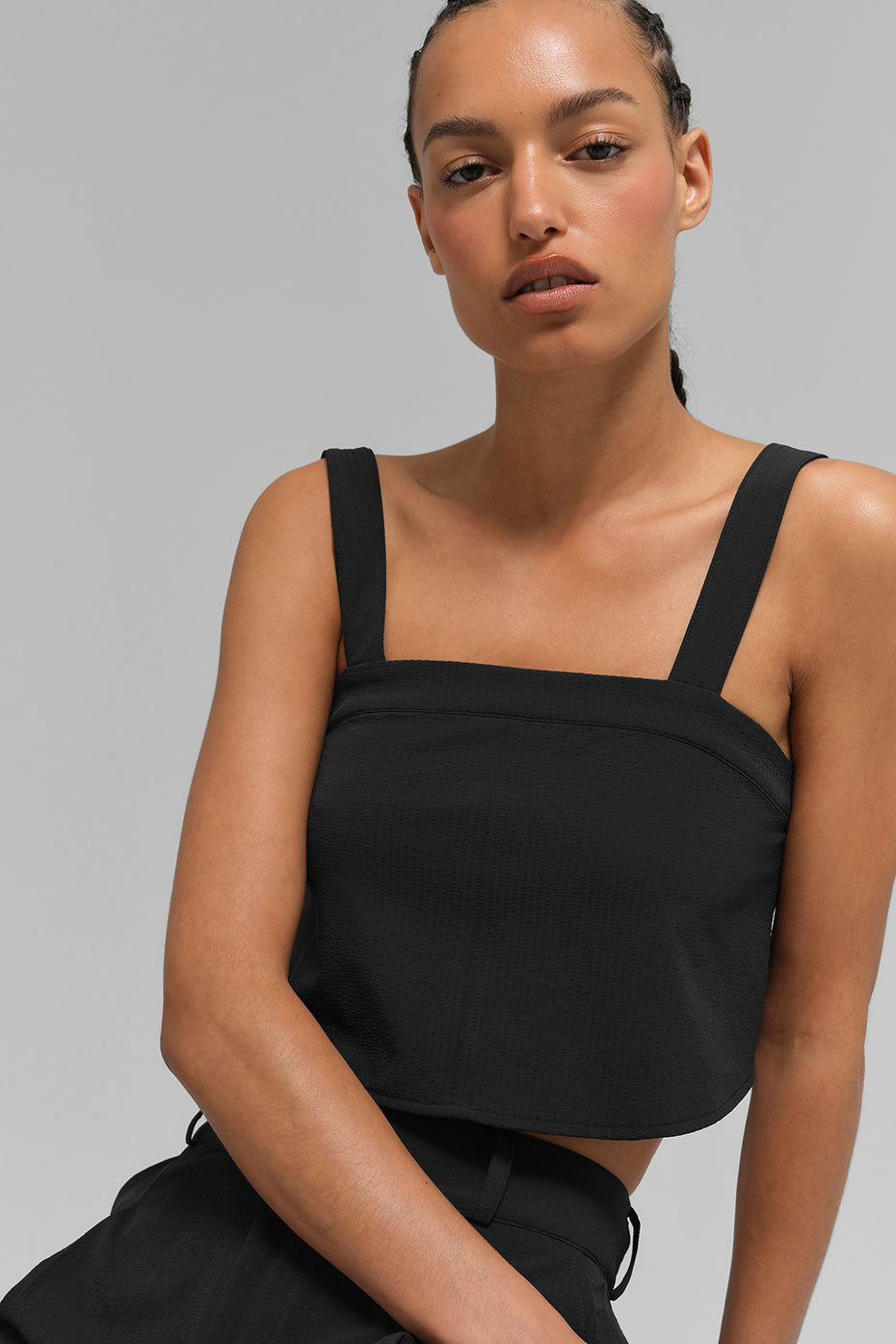 Cropped Dreamscape Tank - Black--2