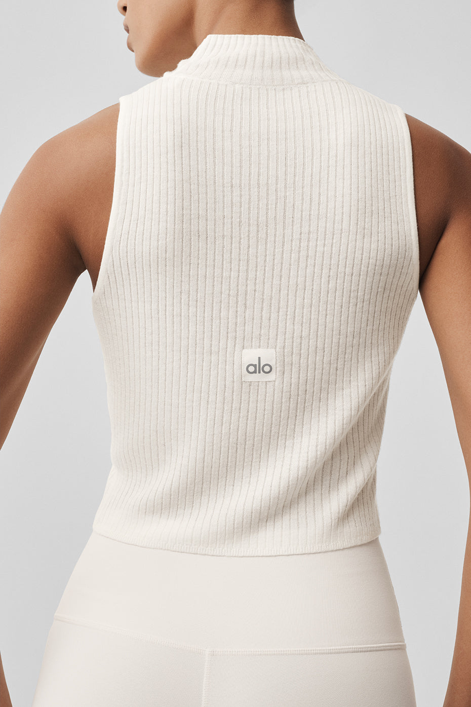 Sweater Knit Unwind Sleeveless Top - Ivory--2