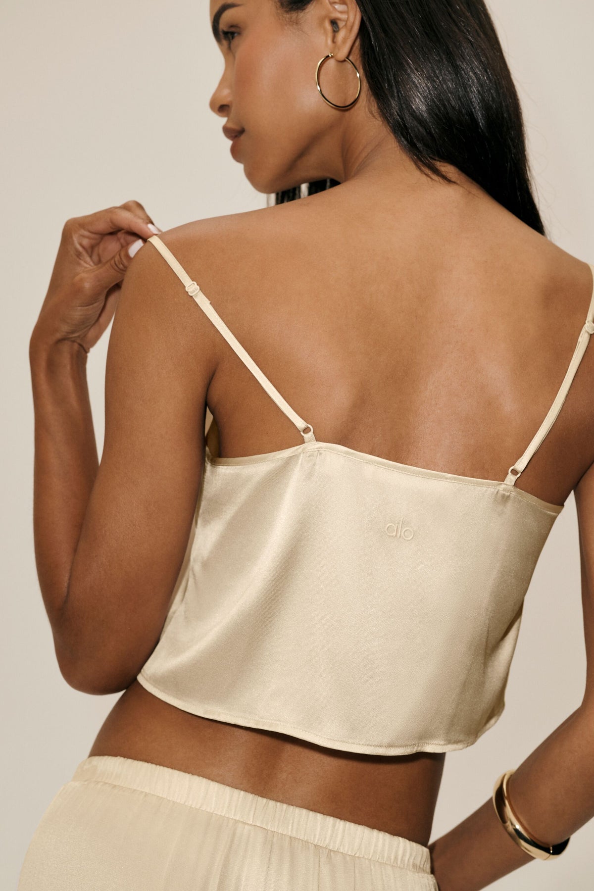 Silk Blend Radiance Tank - Sandy Beige--2