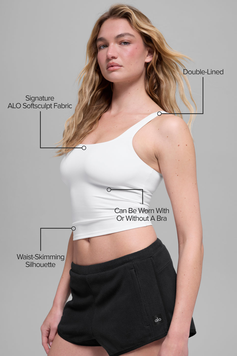 ALO Softsculpt Precision Tank - White--1