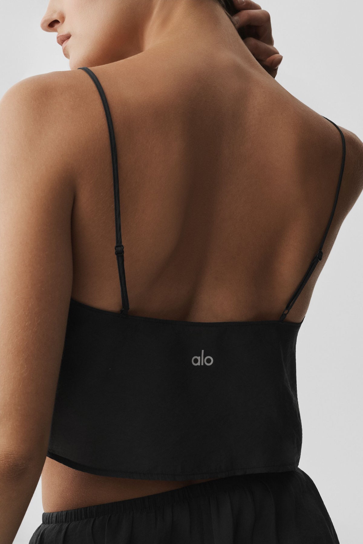 Semi-Sheer Golden Hour Tank - Black--2