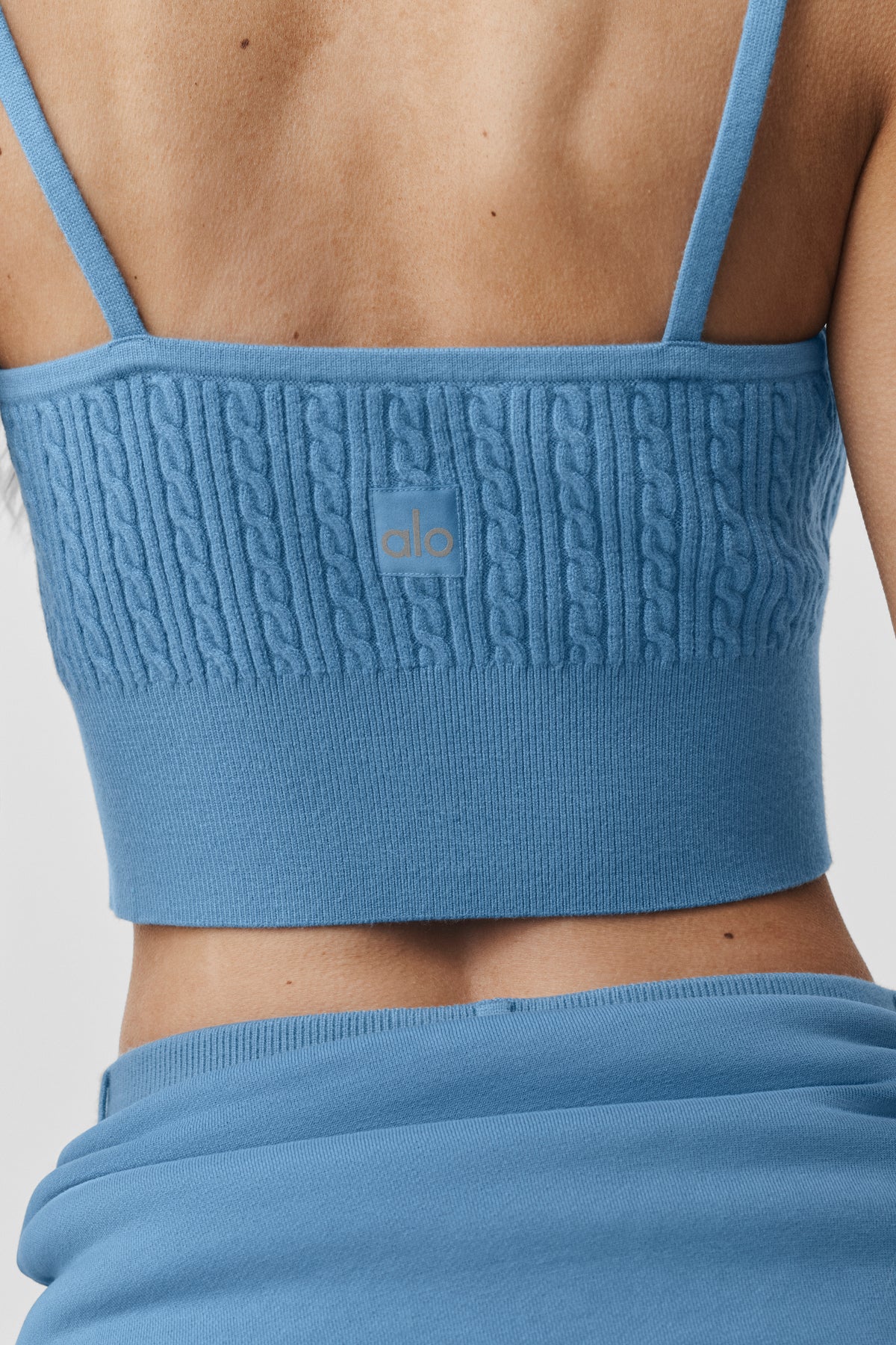 Mini Cable Sweater Tank - California Blue--2