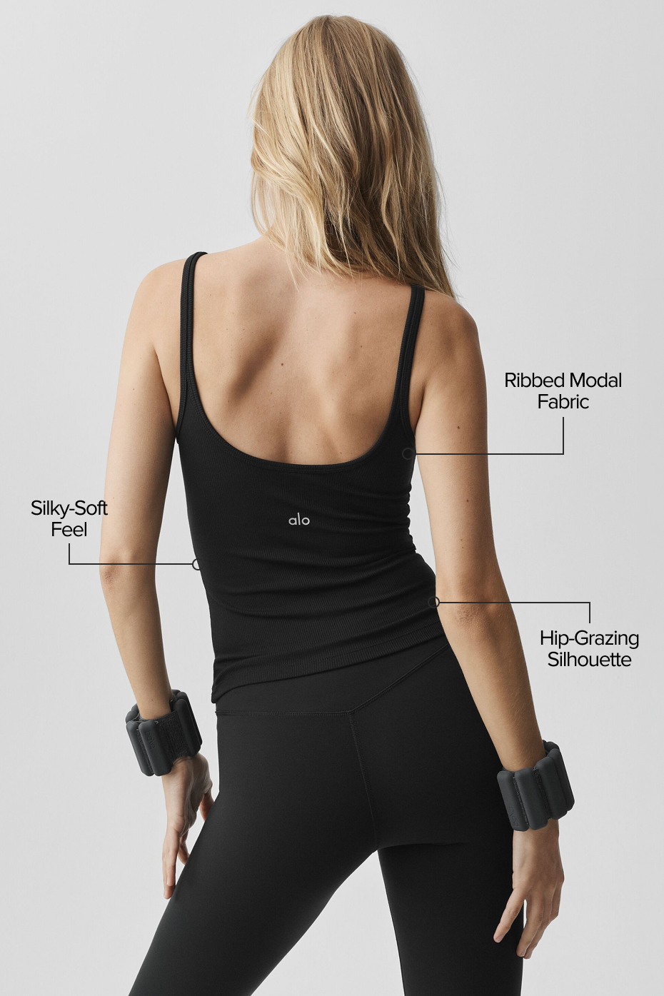 Ribbed Adore Tank - Black--1