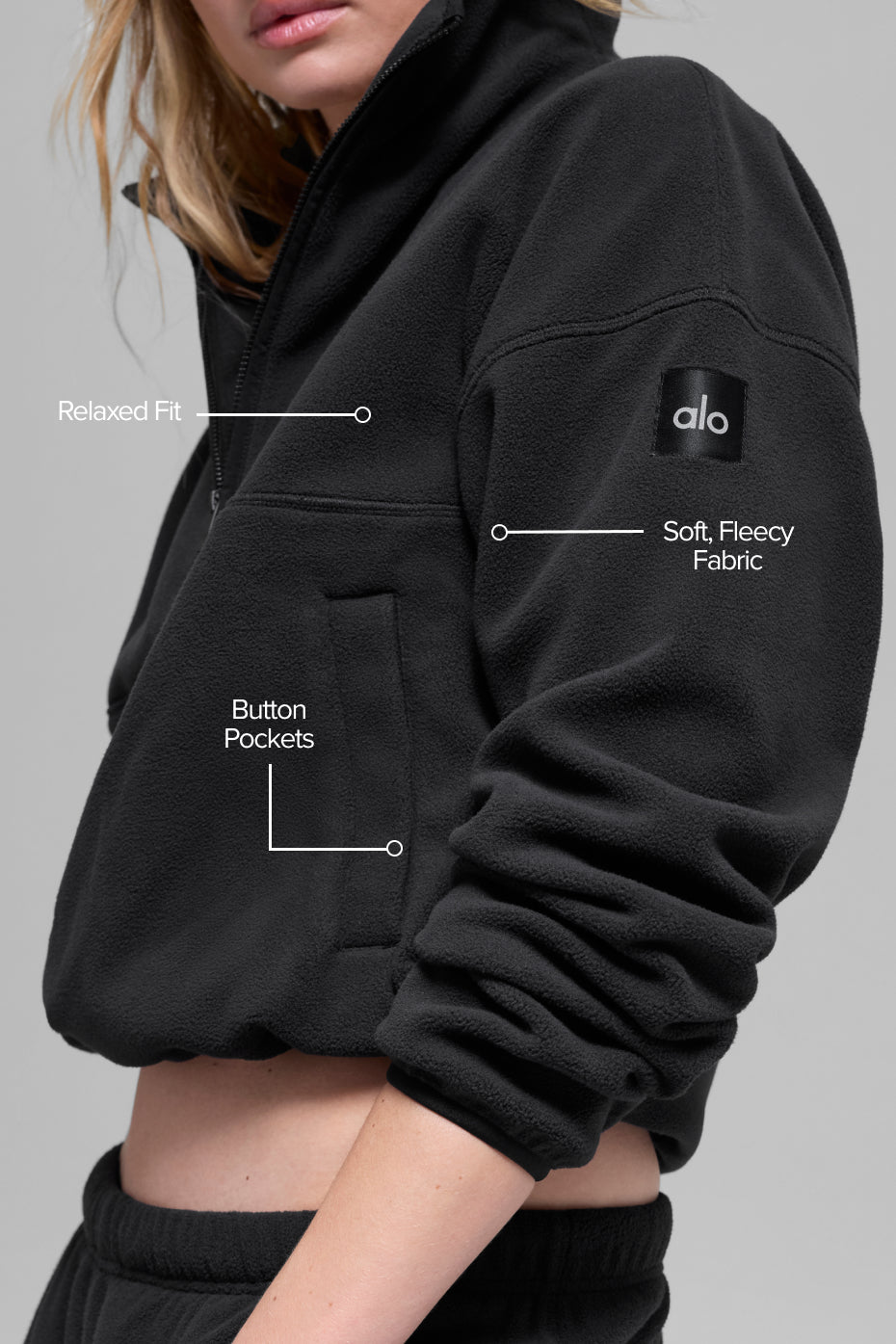 Polar Fleece Retreat Cover Up - Black--1