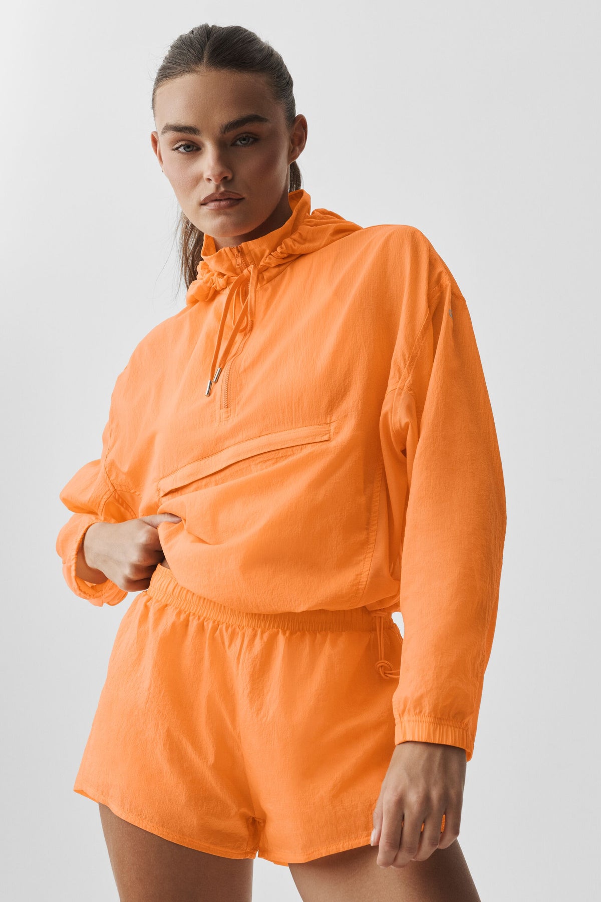 1/4 Zip Go Time Pullover - Satsuma Breeze--2