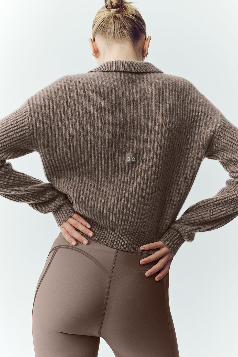 Cashmere Northstar Polo - Alpine Cocoa Heather--1