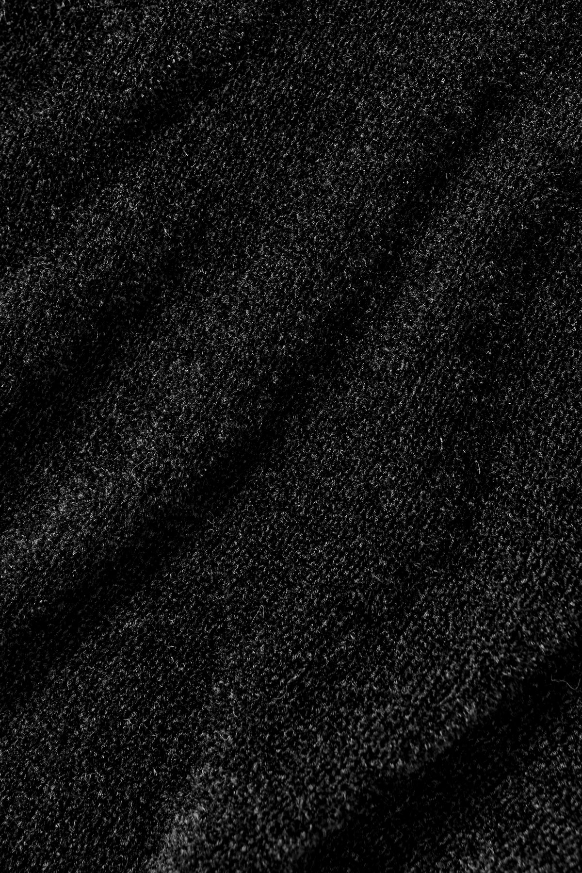 Micro Chenille Cropped V-Neck Coverup - Black--4